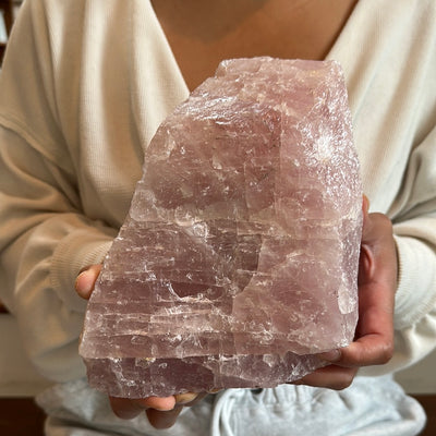Raw Rose Quartz Statement Piece 12