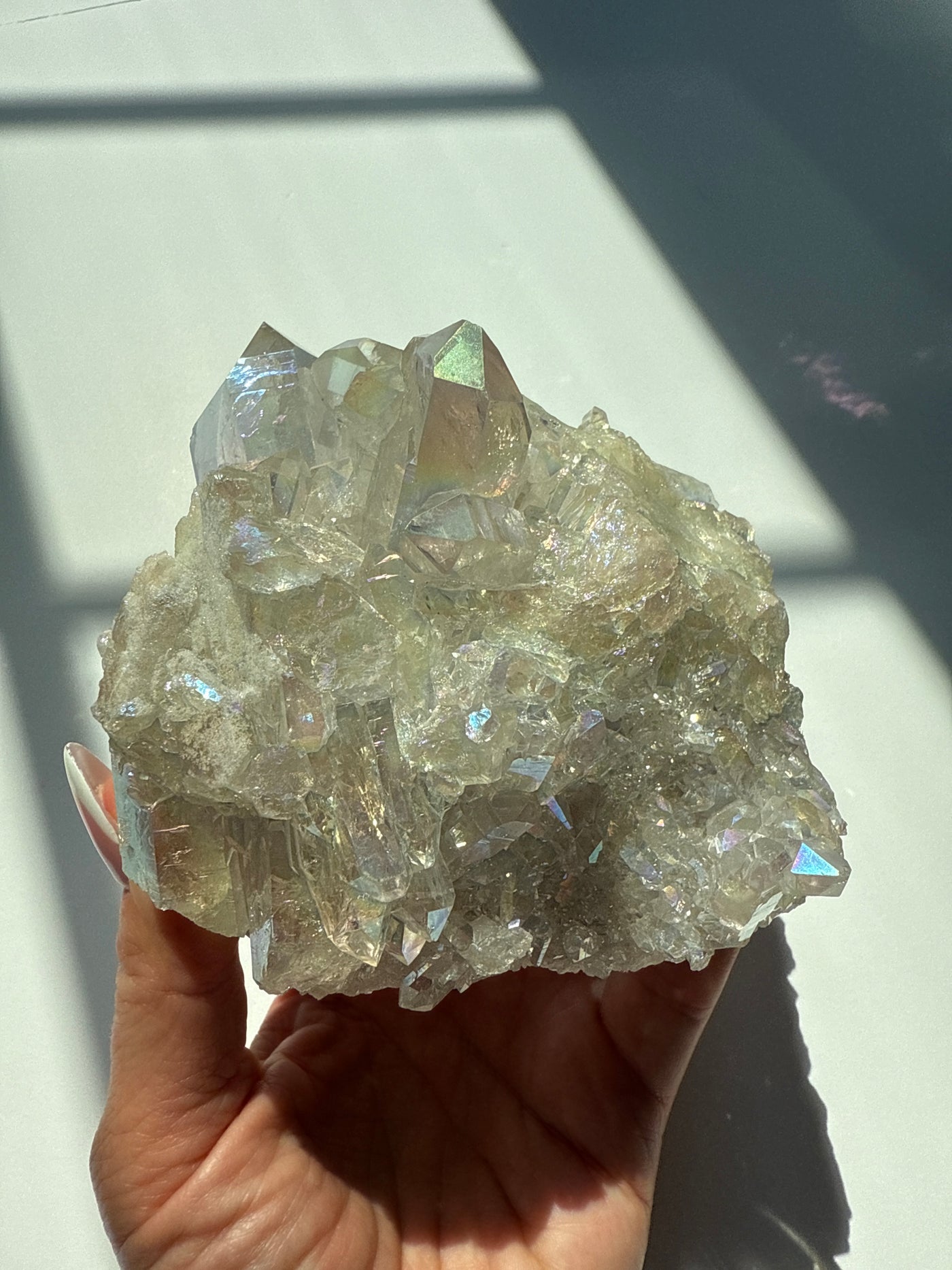 Harmonizing Angel Aura Quartz Cluster 1