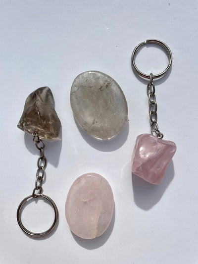 Smoky Quartz Key Chain and Certainty Stone Duo