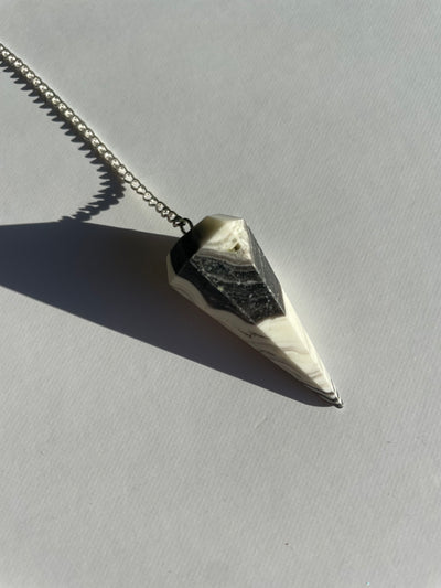 Zebra Calcite Pendulum