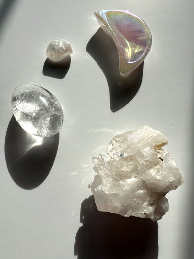 Aura Rose Quartz Moon Bowl Bundle