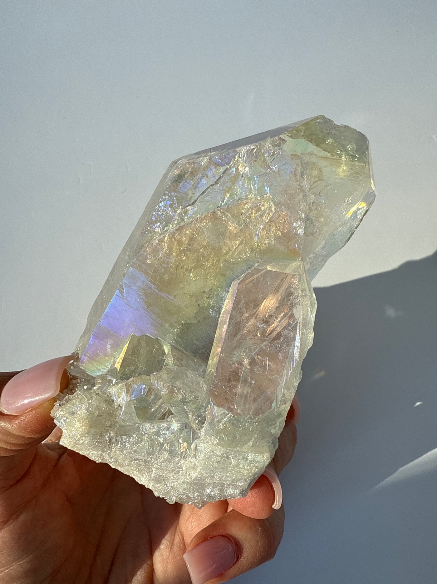 Harmonizing Angel Aura Quartz Cluster 13
