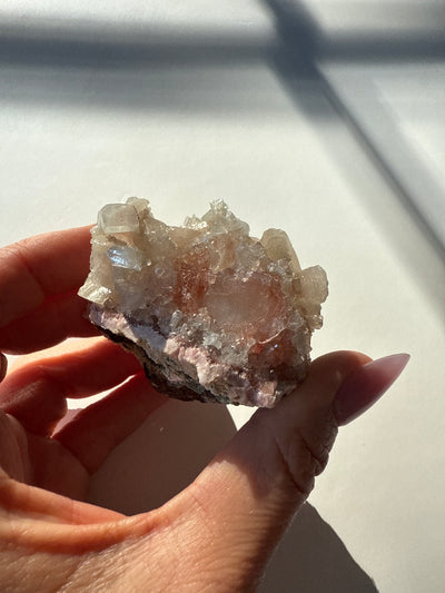 Zeolite Piece 129 - Pink Apophyllite and Stillbite