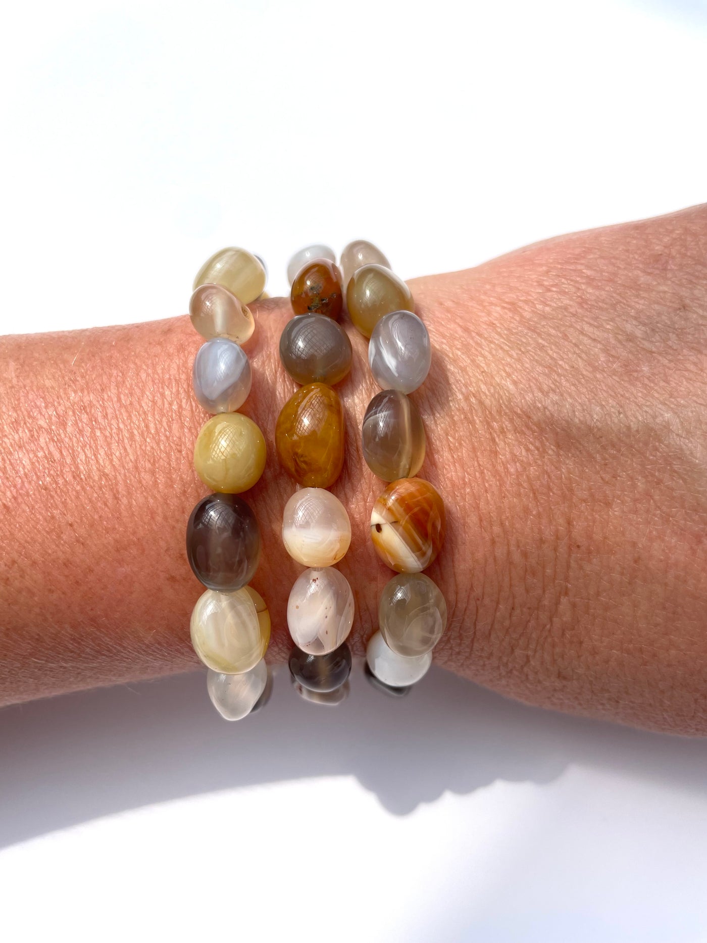 Botswana Agate Nugget Bracelet 6-7mm