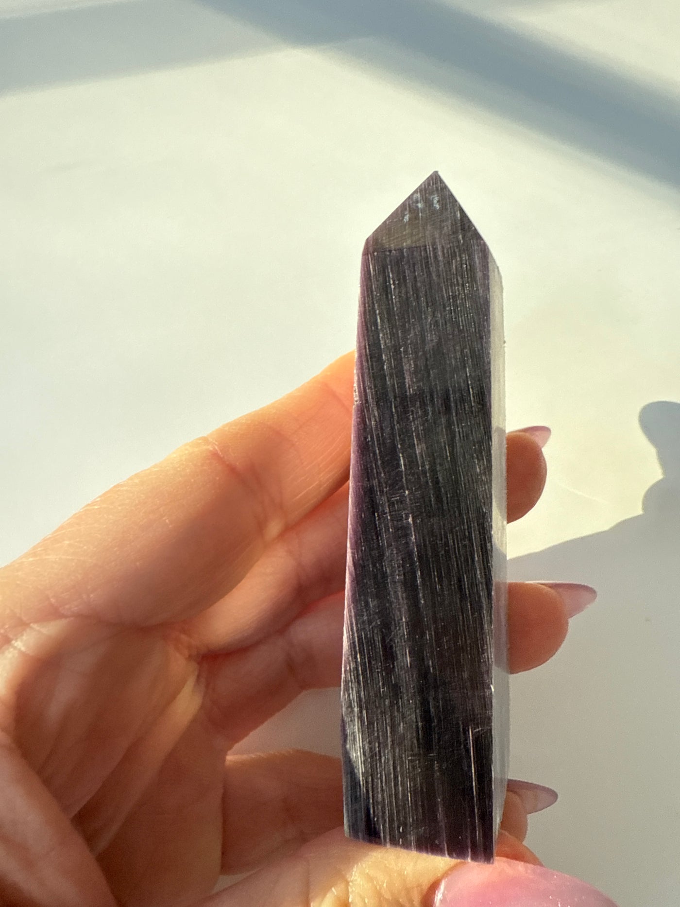Rare Lepidolite Obelisk 6