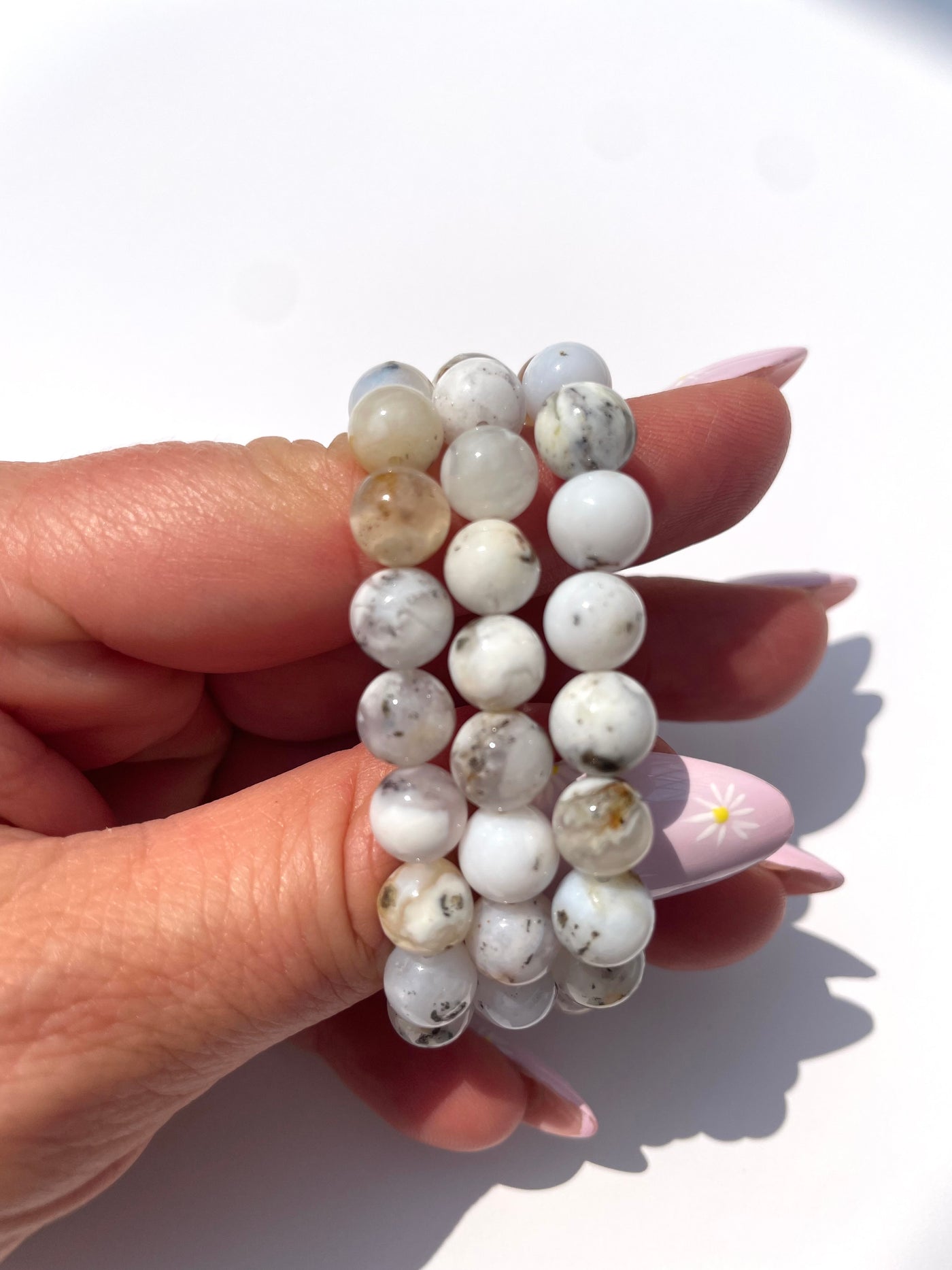 White Opal Bracelet 7.5mm