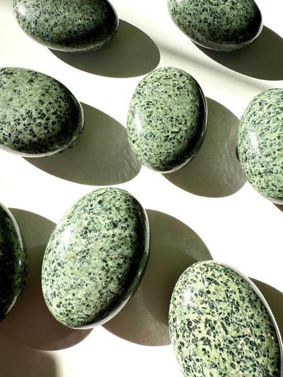 Green Tourmaline Palm Stone