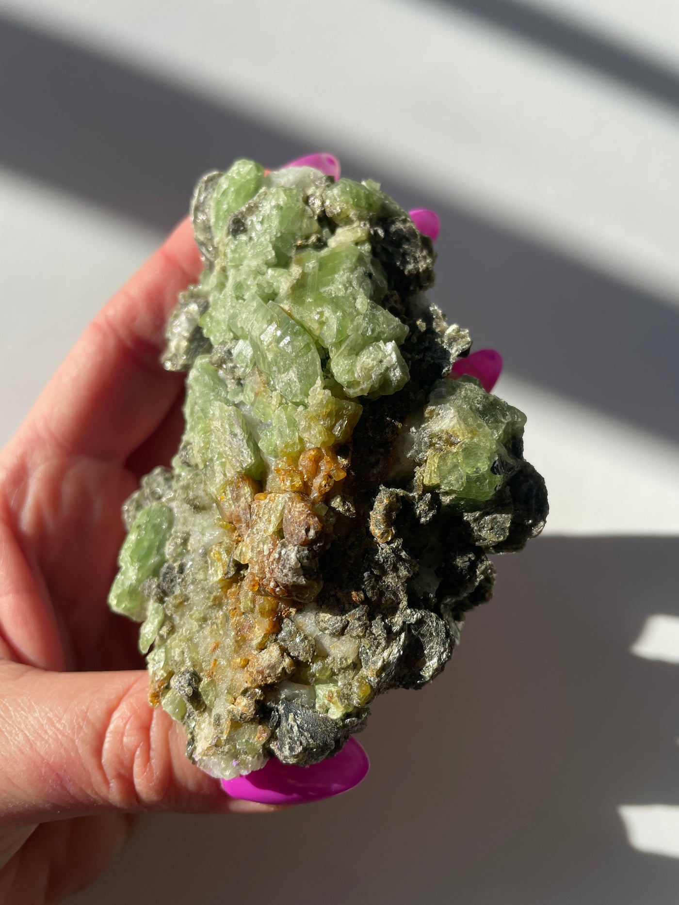 Chromium Diopside in Quartz Matrix 63