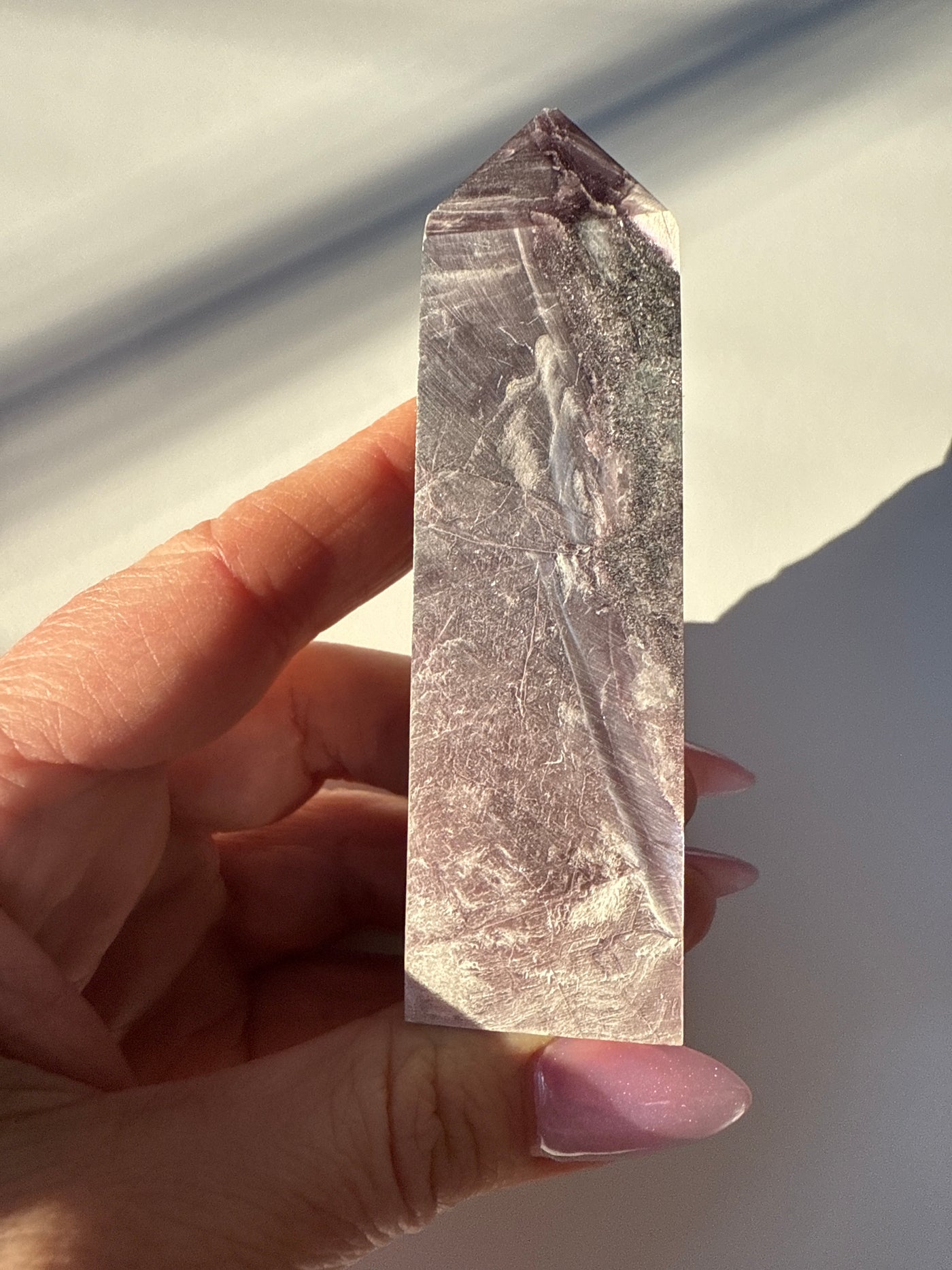 Rare Lepidolite Obelisk 12