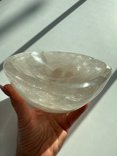 Master Healer Clear Quartz with Smoky Quartz Qualities Bowl  3
