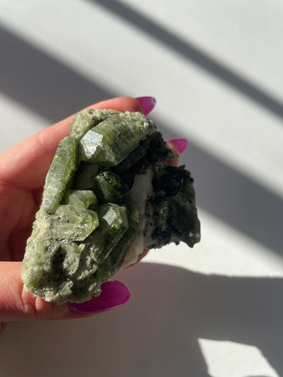 Chromium Diopside in Quartz Matrix 66