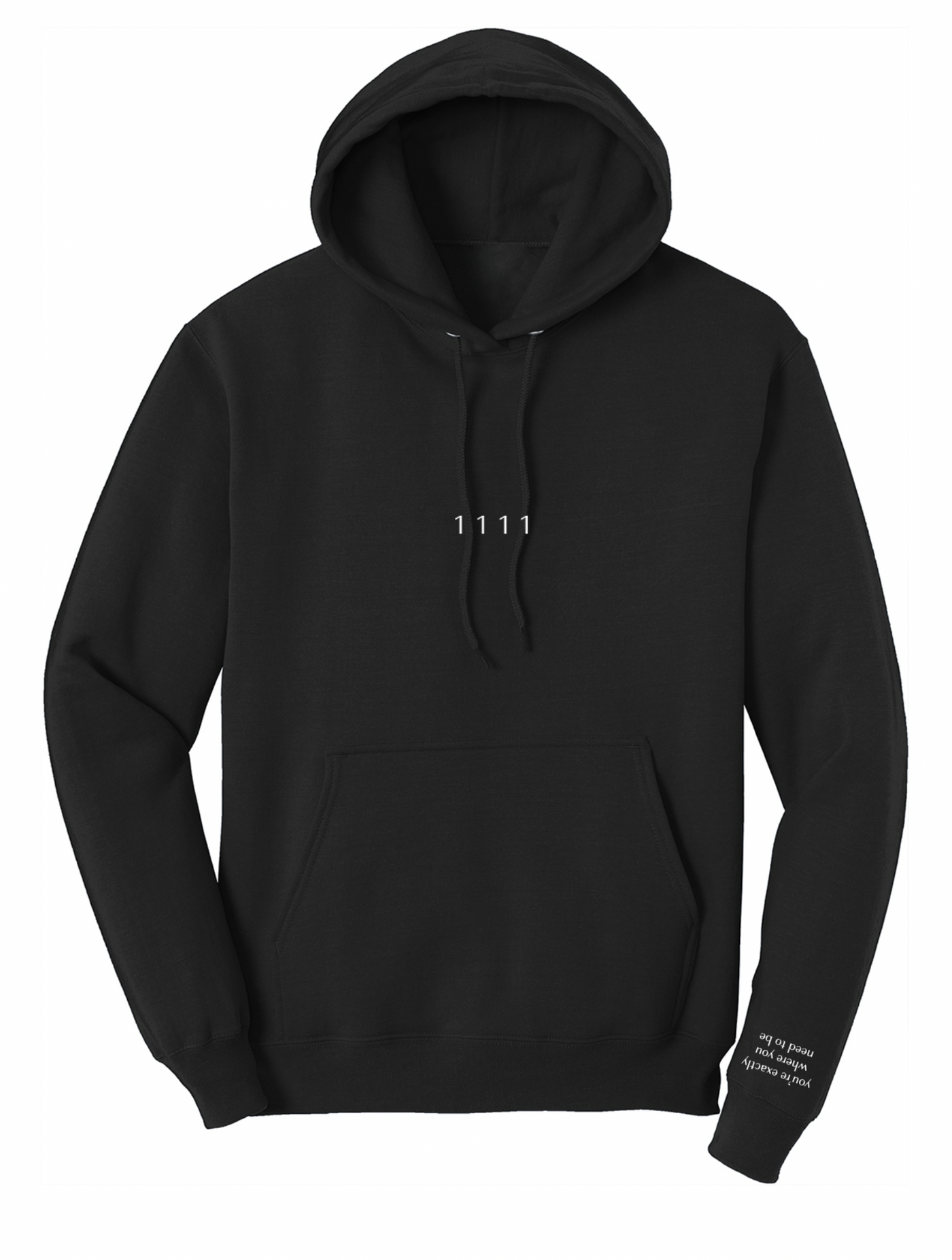 Black 1111 Mantra Hoodie