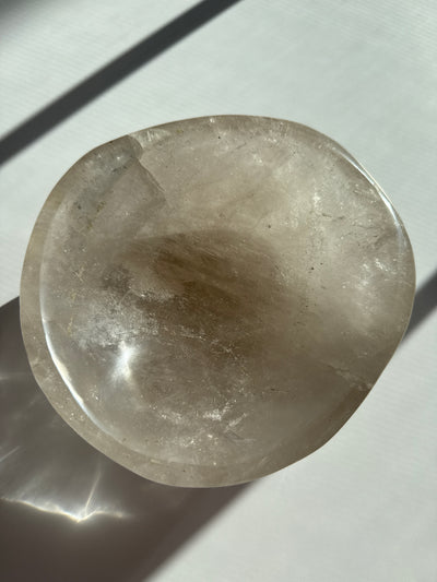 Master Healer Clear Quartz with Smoky Quartz Qualities Bowl  3