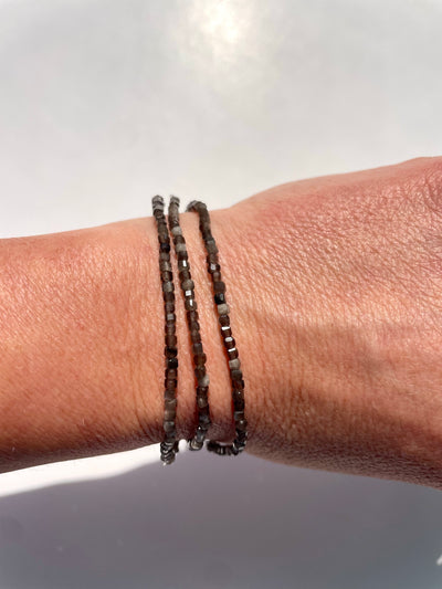 Faceted Obsidian Bracelet