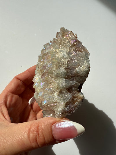 Golden Aura Quartz Cluster 7