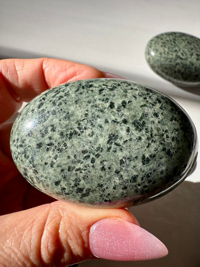 Green Tourmaline Palm Stone
