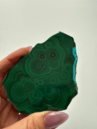 Malachite Slab 57 with chrysocolla!