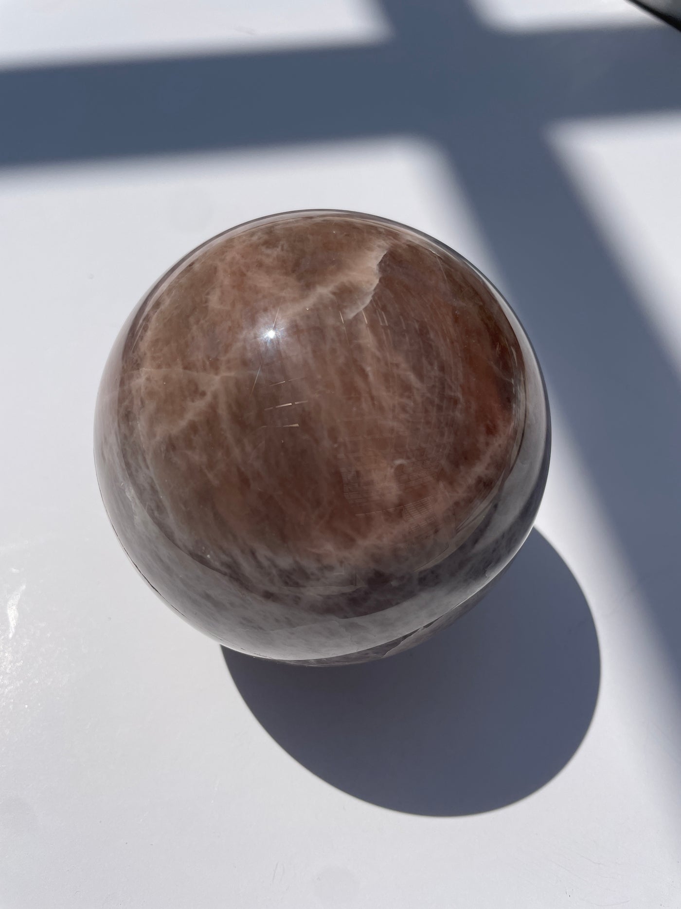 Pink Amphibole Quartz Sphere 11