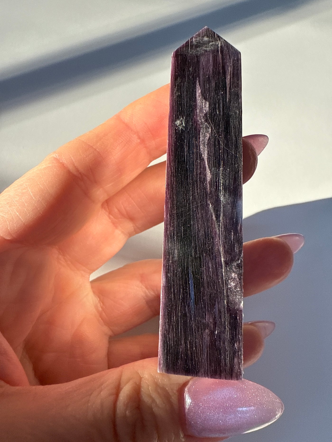 Rare Lepidolite Obelisk 13