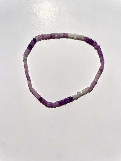 Faceted Ombre Lepidolite Bracelet