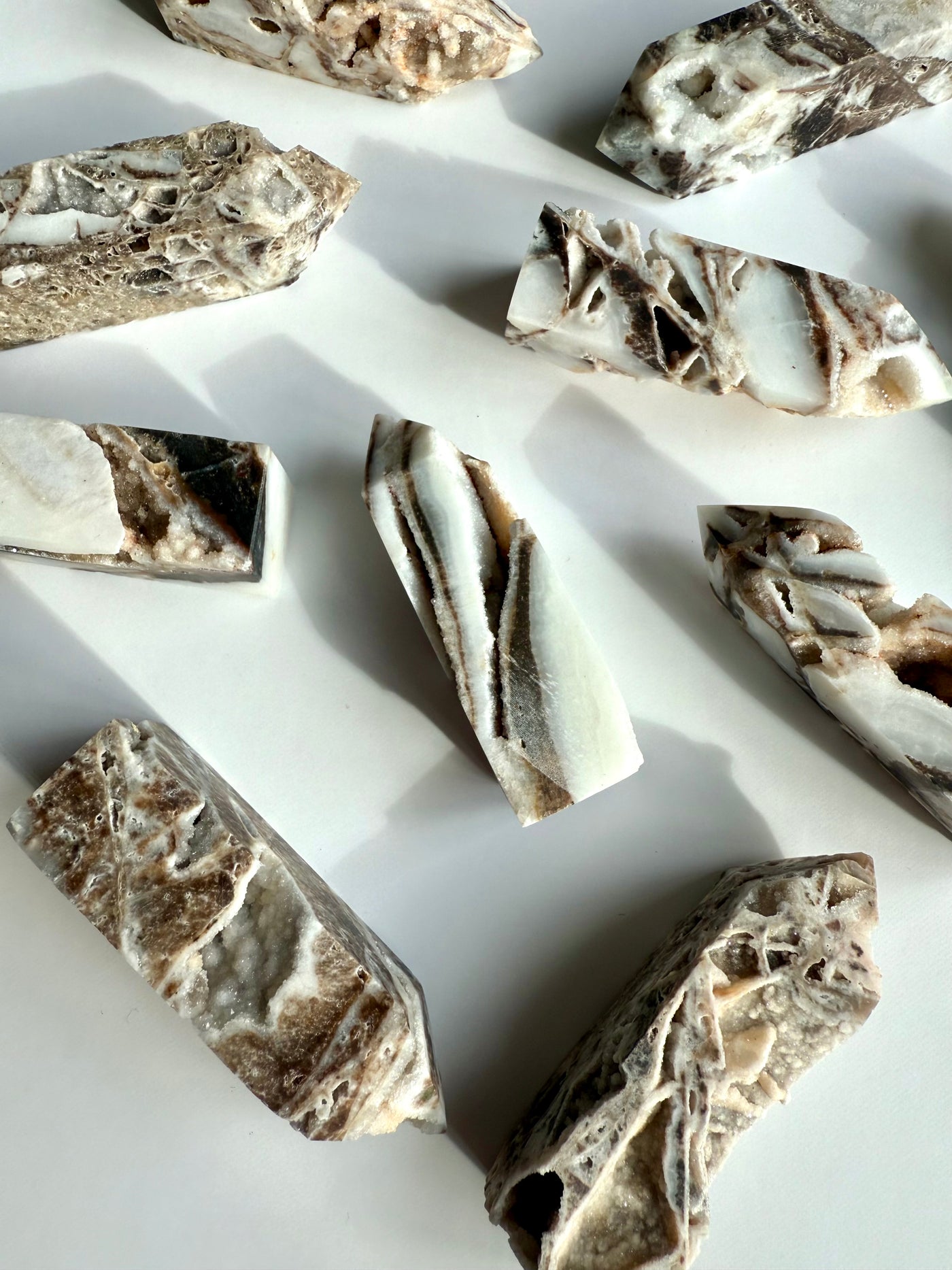 Fossilized and Agatized Coral Obelisk