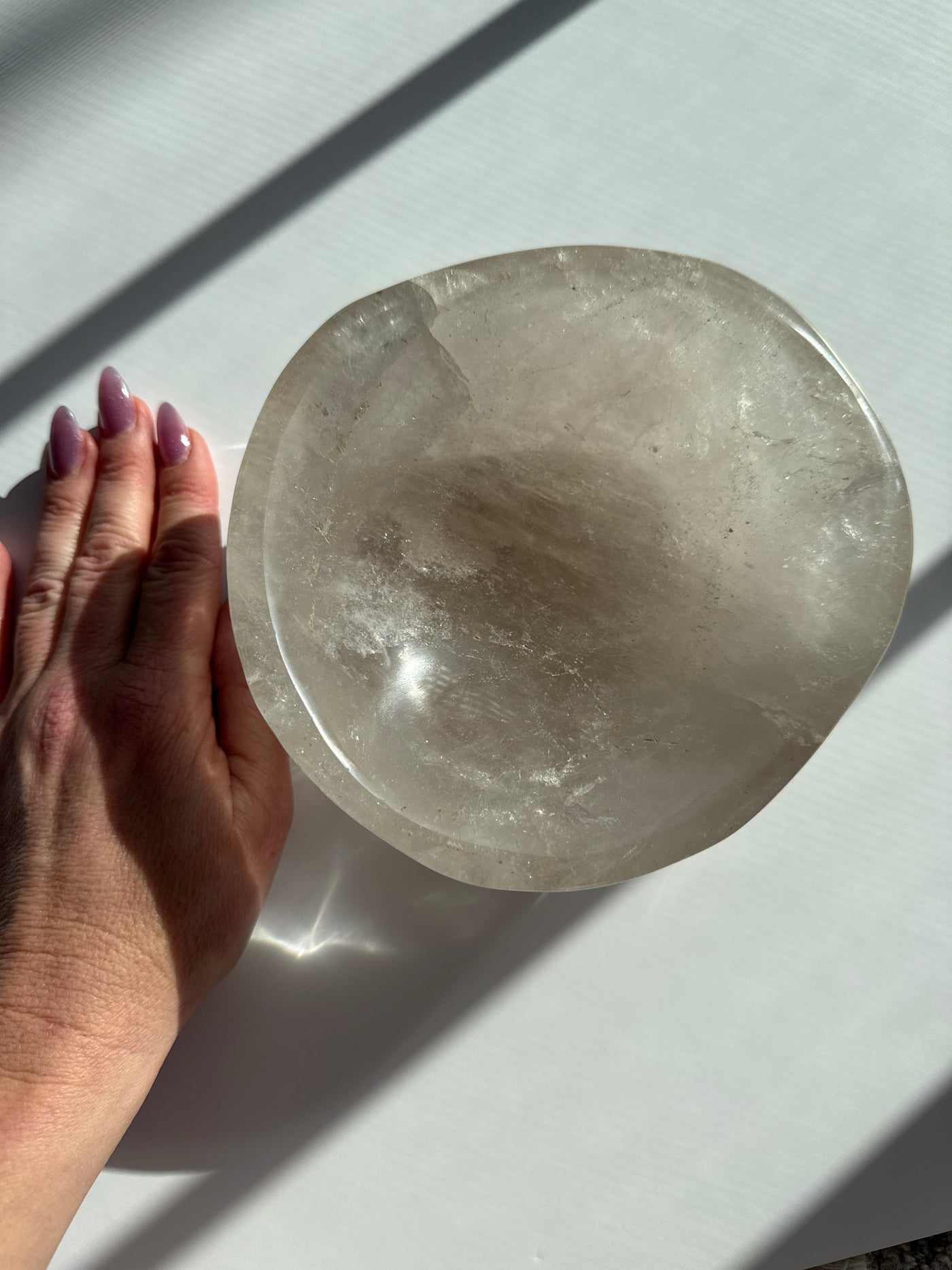 Master Healer Clear Quartz with Smoky Quartz Qualities Bowl  3