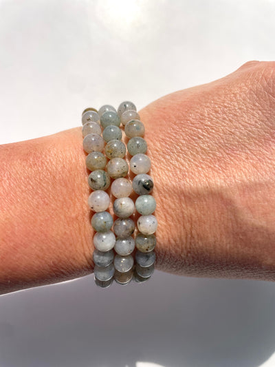 Moss Chalcedony Bracelet 6mm