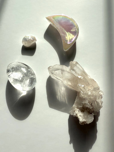 Aura Rose Quartz Moon Bowl Bundle