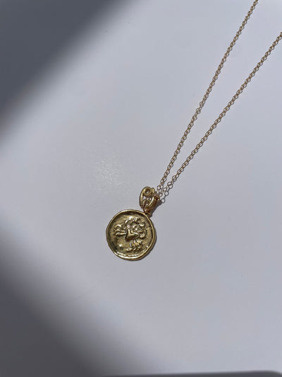 Zodiac Medallion with Mini Charm Necklace