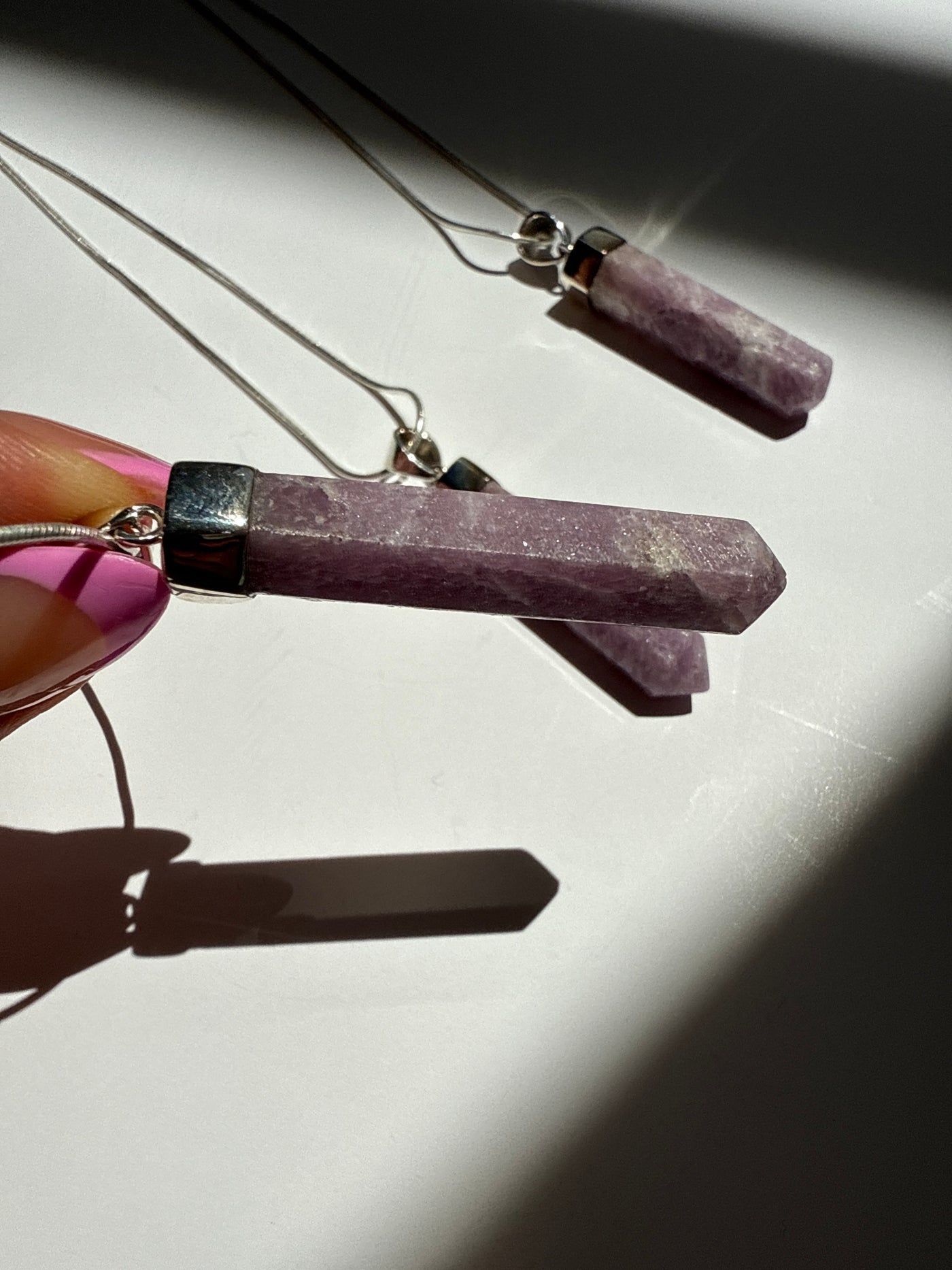 Lepidolite Statement Necklace (intuitively chosen)