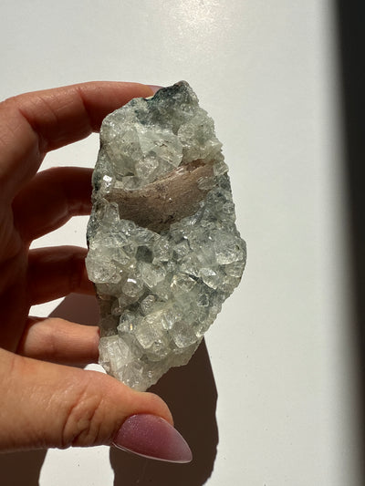 Zeolite Piece 77 - Apophyllite on Chalcedony with Stillbite
