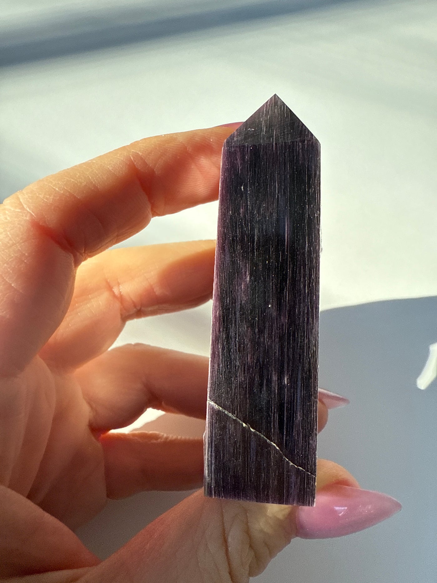 Rare Lepidolite Obelisk 1