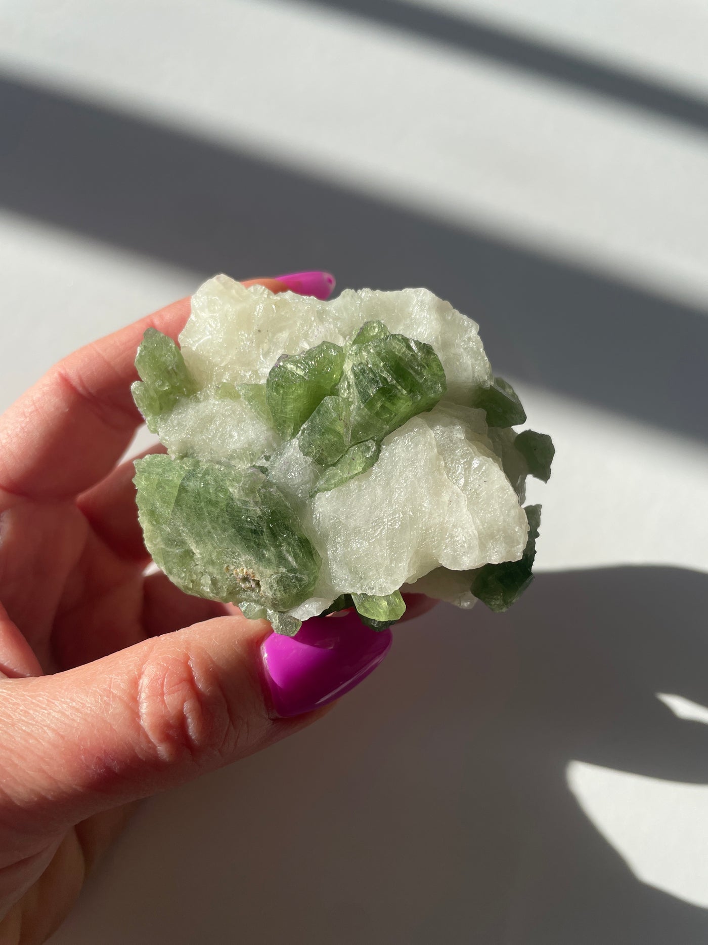 Chromium Diopside in Quartz Matrix 65