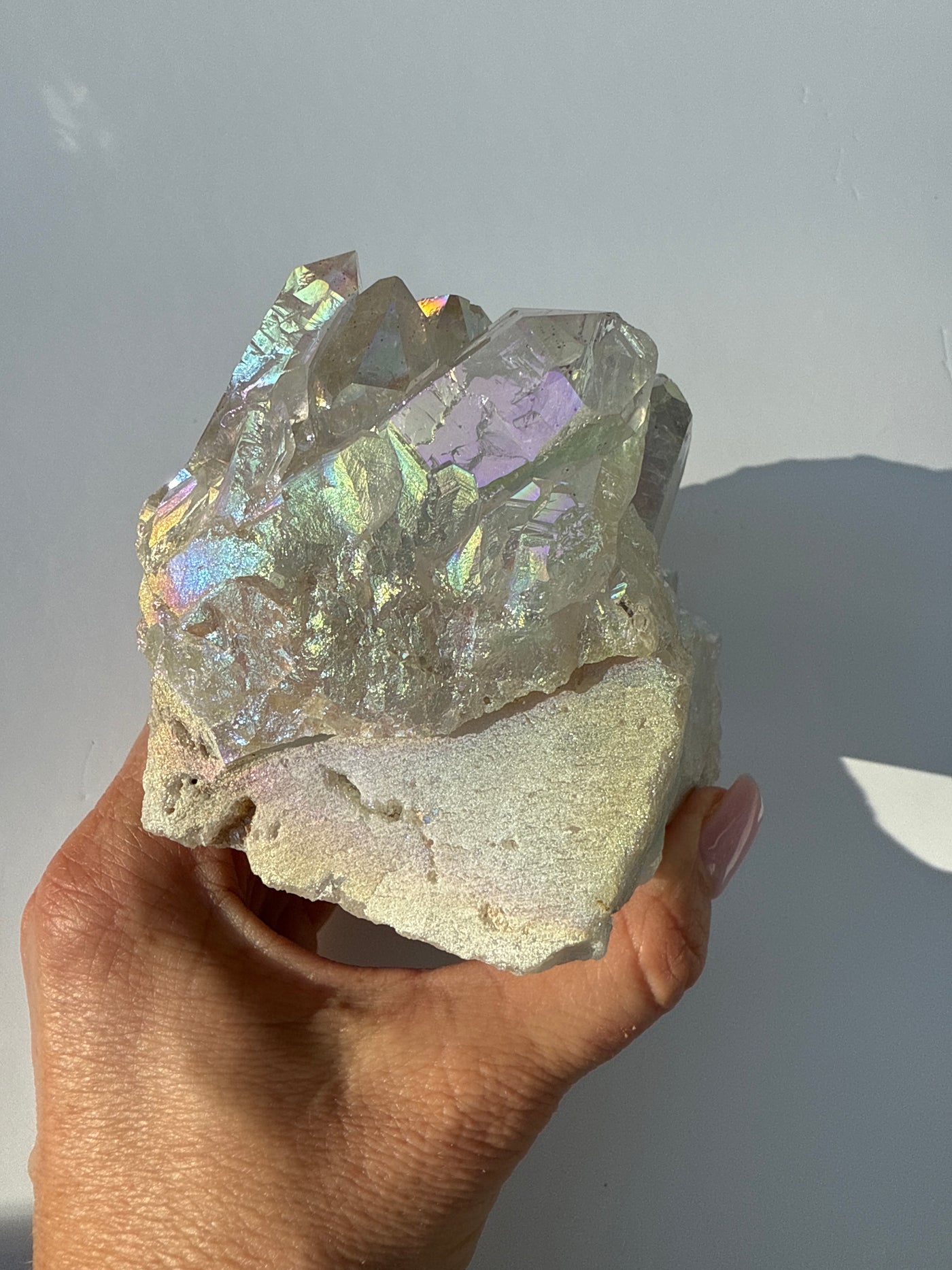 Harmonizing Angel Aura Quartz Cluster 14