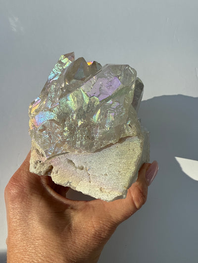 Harmonizing Angel Aura Quartz Cluster 14