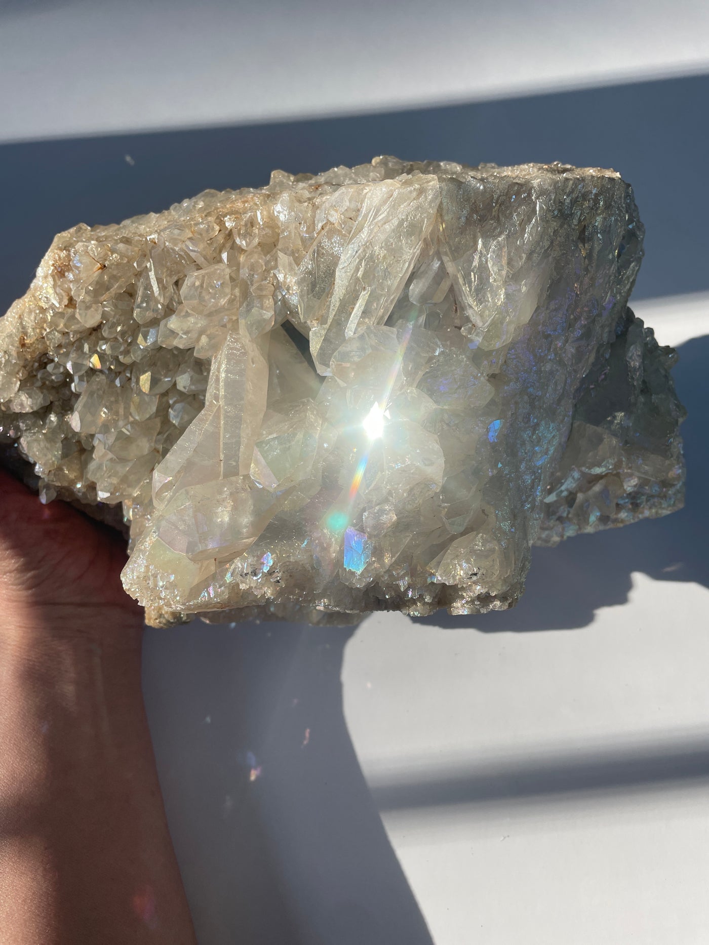 Harmonizing Angel Aura Quartz Statement Cluster 1