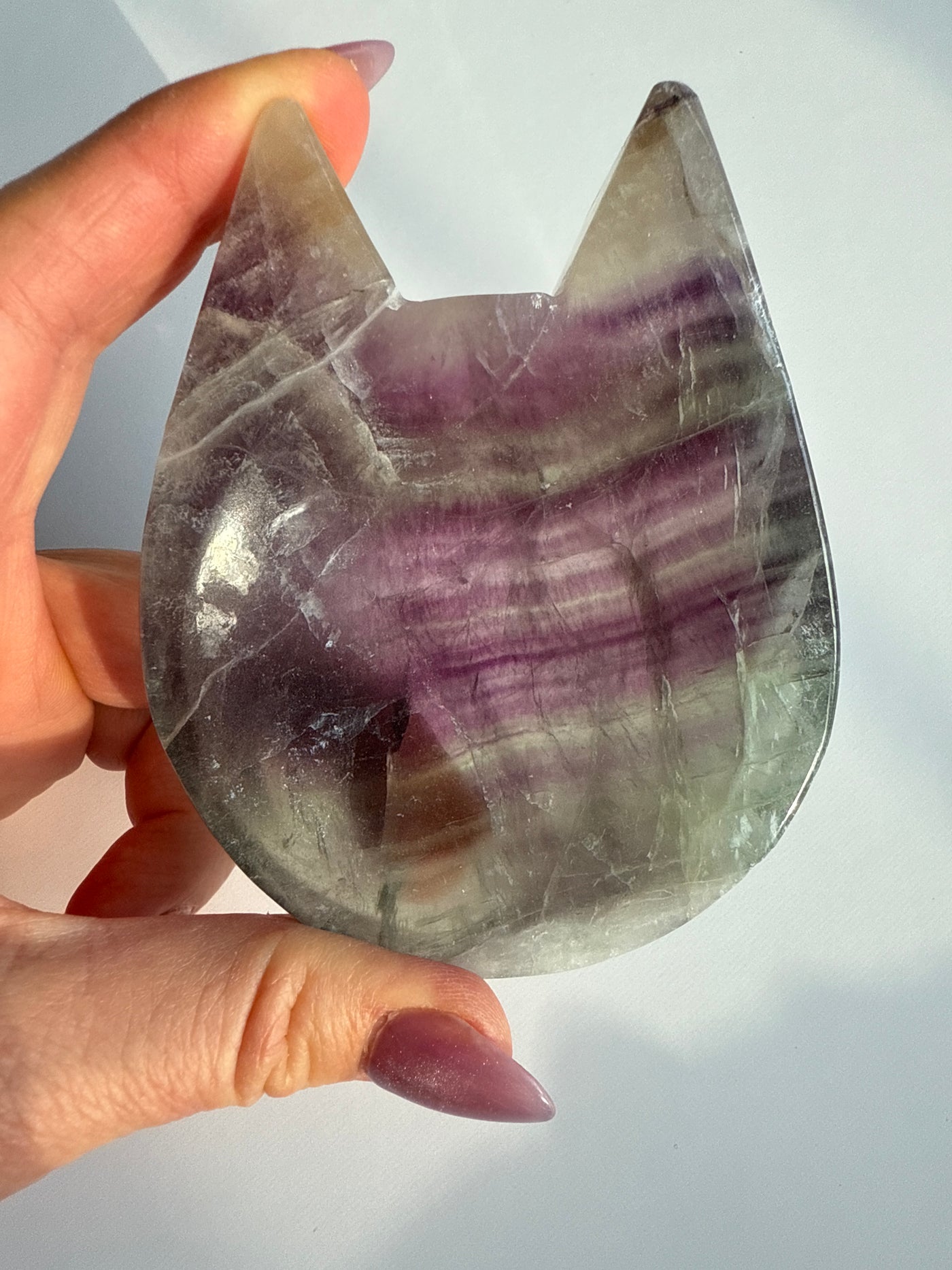 Fluorite Cat Bowl 1