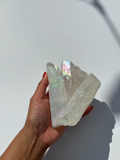 Harmonizing Angel Aura Quartz Cluster 4