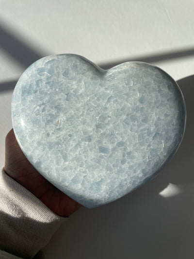 Blue Calcite Heart 1