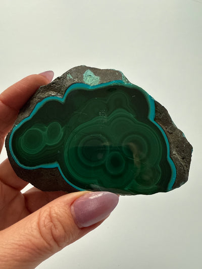 Malachite Slab 57 with chrysocolla!