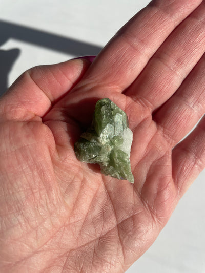 Chromium Diopside in Quartz Matrix 56