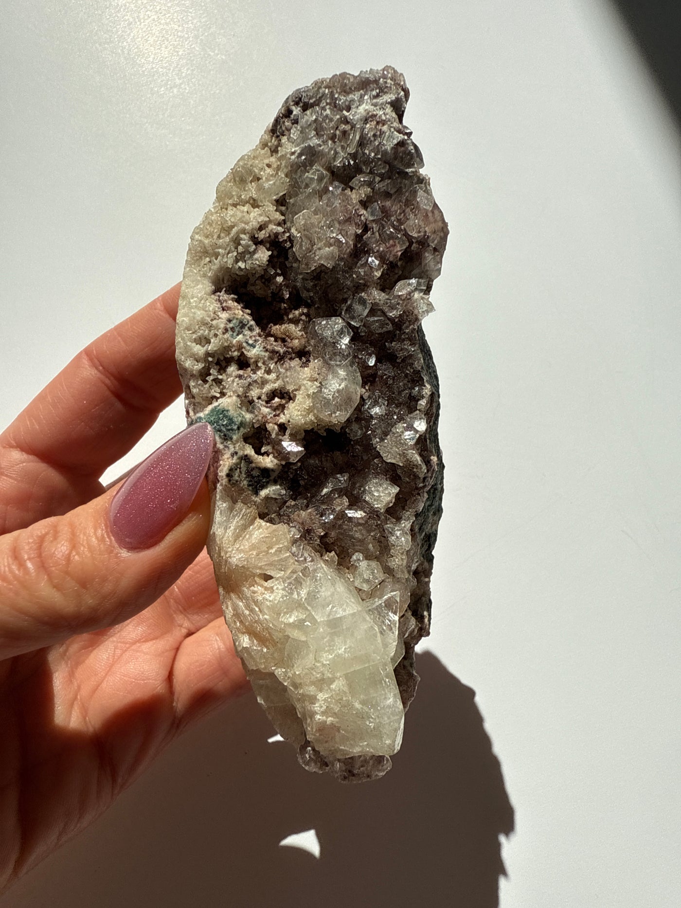 Zeolite Piece 57 - Stillbite, Pink Apophyllite, Green Apophyllite