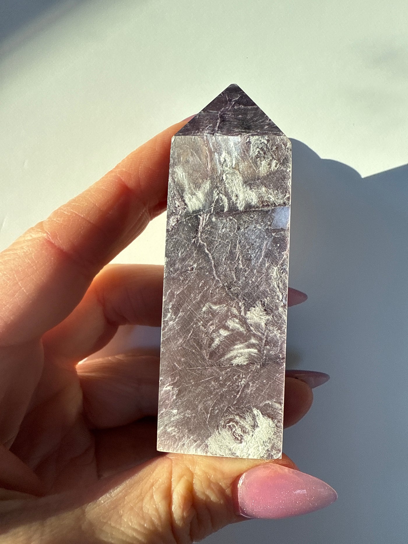 Rare Lepidolite Obelisk 7