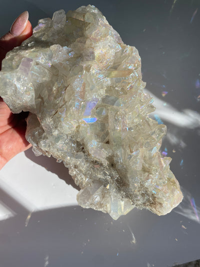 Harmonizing Angel Aura Quartz Statement Cluster 3