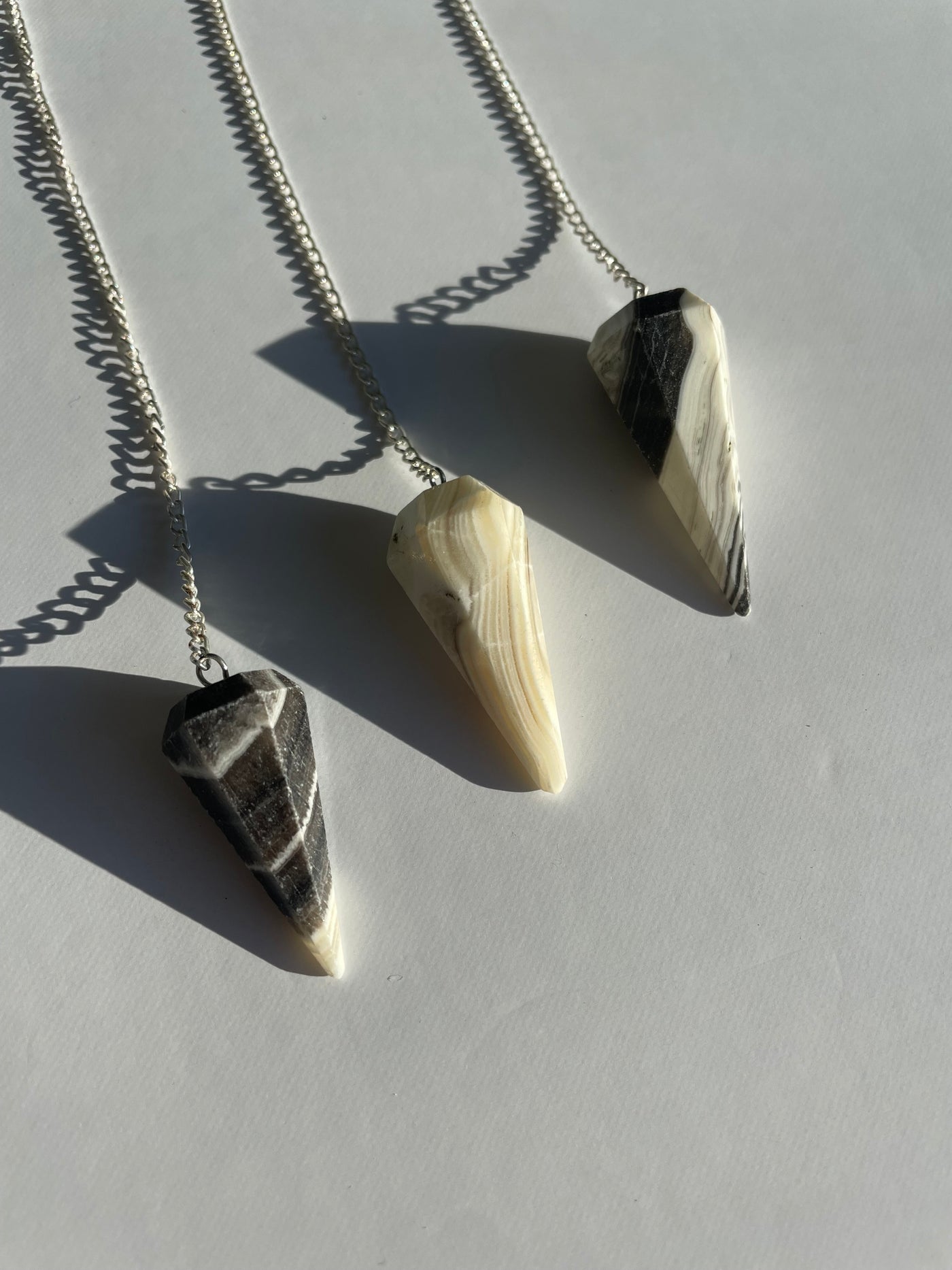 Zebra Calcite Pendulum