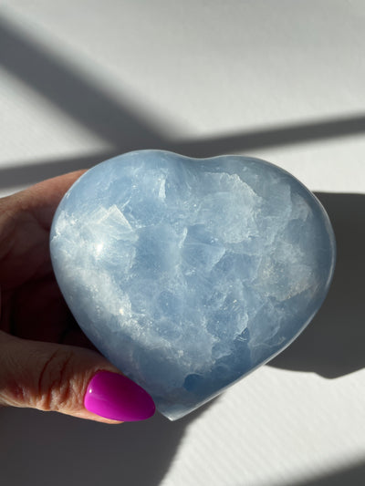 Blue Calcite Heart 3