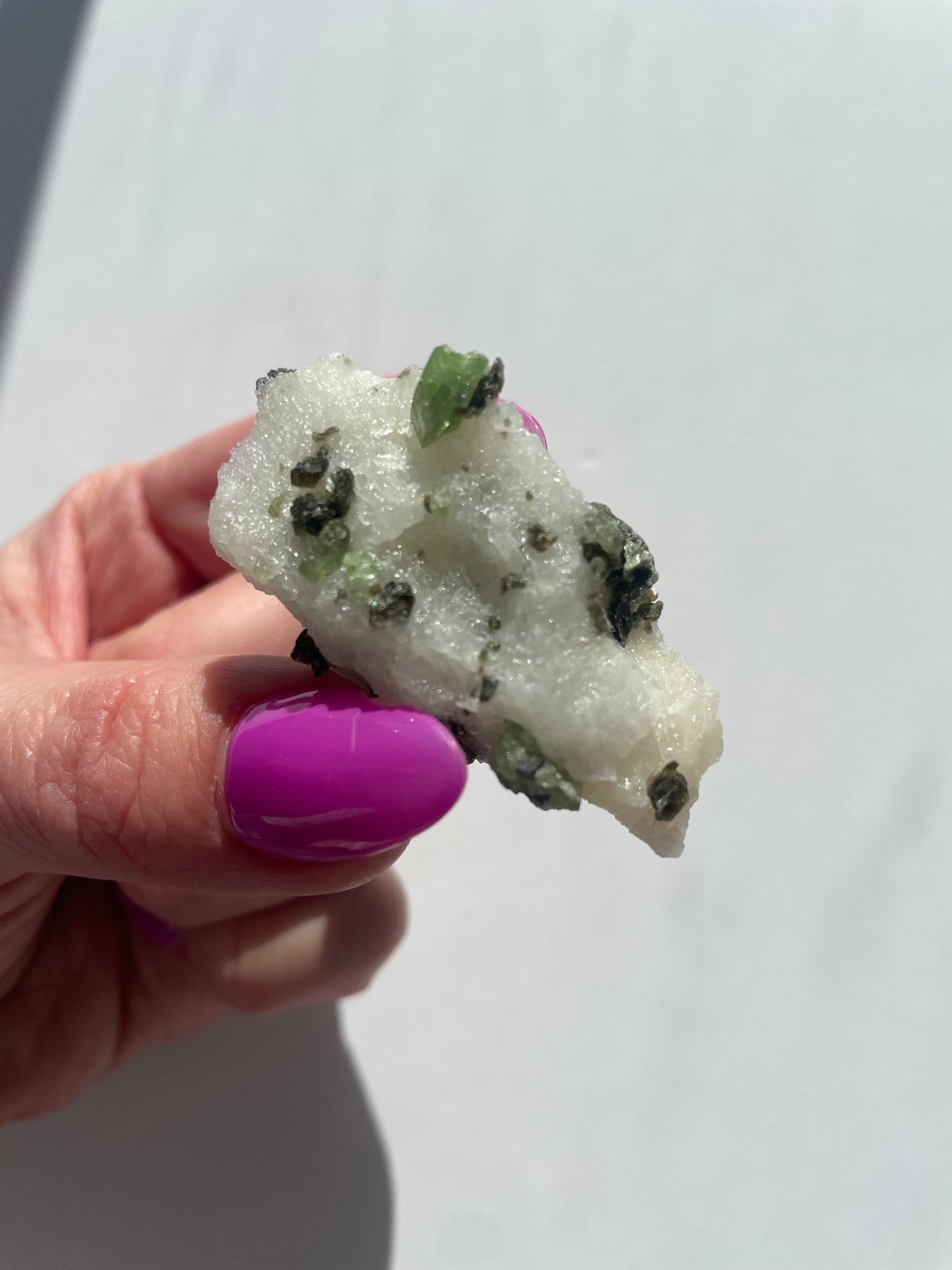 Chromium Diopside in Quartz Matrix 48