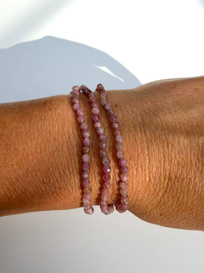 Faceted Pink Tourmaline Bracelet
