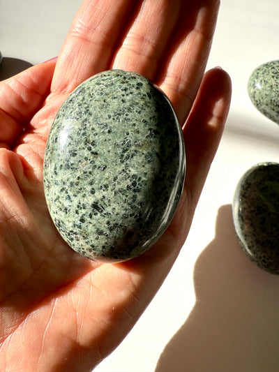 Green Tourmaline Palm Stone
