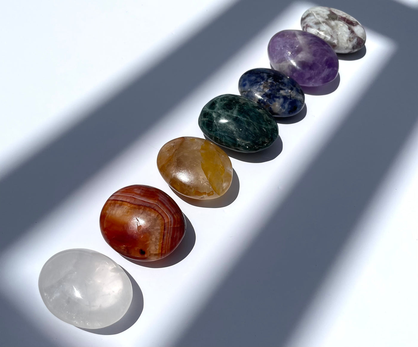 Palm Stone Chakra Set